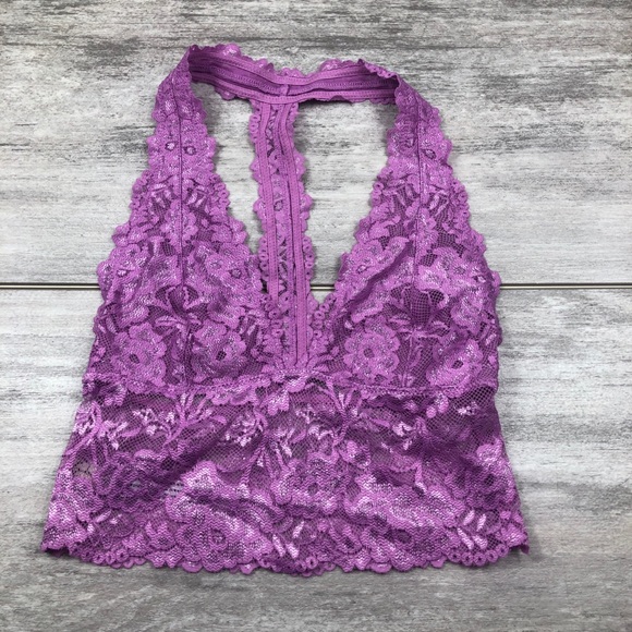 Free People Other - FREE PEOPLE pink lace v neck bralette